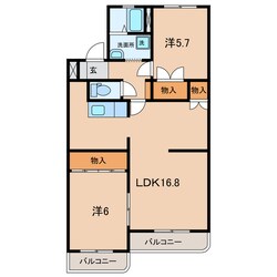 西尾駅 徒歩11分 2階の物件間取画像